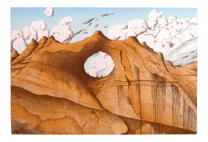 Robert Benjamin "Window Rock" Arizona Signed Original Lithograph Unframed