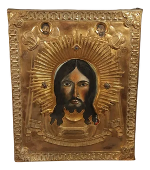 Vladimir, Icon of Jesus, Oil on Riza Board, 19th Century