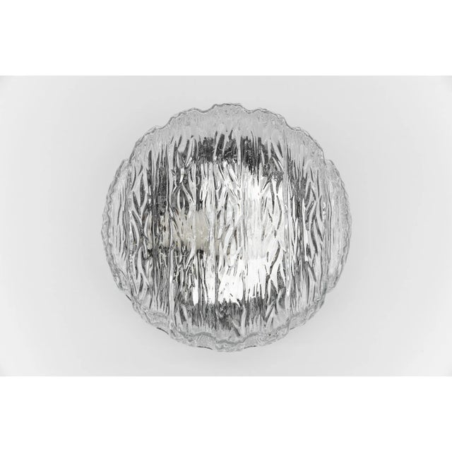 German Round Glass Flush Mount, 1960s For Sale - Image 9 of 9