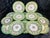Early 19th Century Rare Green and Gold Floral Davenport Longfort Staffordshire Plates - Set of 14 For Sale - Image 11 of 11