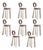 Mary Bar Chairs by Ottiu, Set of 8 For Sale