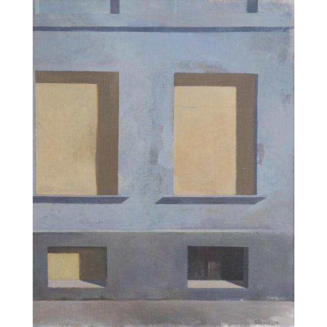 1970s Large Vintage Swedish Cityscape, Original Oil on Canvas Landscape Painting, C.1970s For Sale - Image 5 of 9