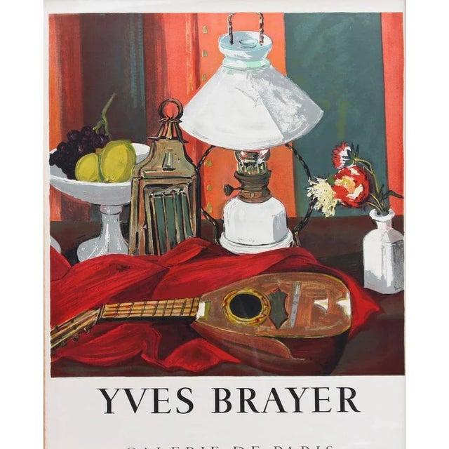 Vintage French Exhibition Poster by Yves Brayer for Galerie de Paris, 1969 For Sale - Image 4 of 12