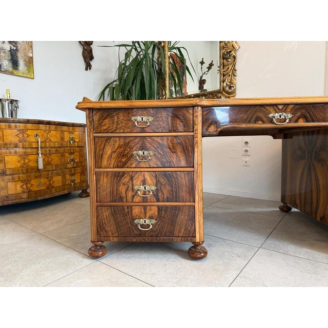Large Biedermeier Desk with Leather For Sale - Image 17 of 18