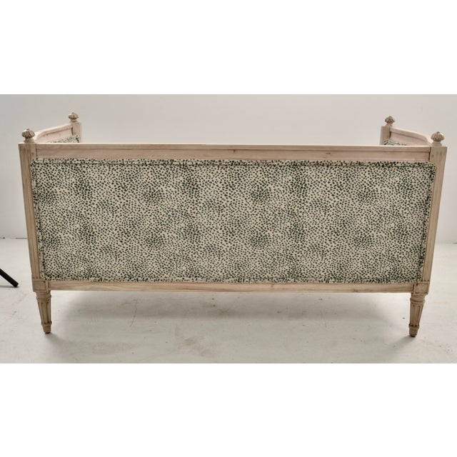 Wood Petite Louis XVI Style Loveseat, France C 1920s For Sale - Image 7 of 10