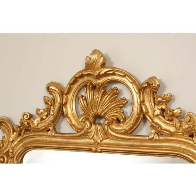 Late 20th Century Italian Rococo Style Giltwood Wall Mirror For Sale In Philadelphia - Image 6 of 12