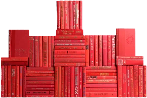 Decorative Books - Orchard Book Wall - Set of 75 Red Books