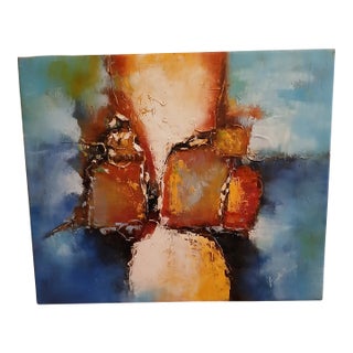Abstract Oil Painting by Listed Artist K Hillman For Sale
