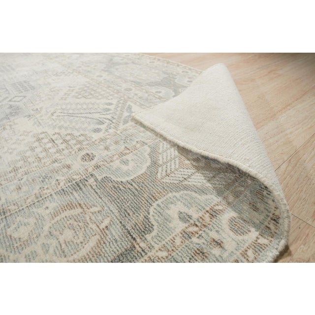 2020s 6x9 Tessa Bespoke Green Traditional Medallion Handmade Wool Room Size Carpet Rug For Sale - Image 5 of 10