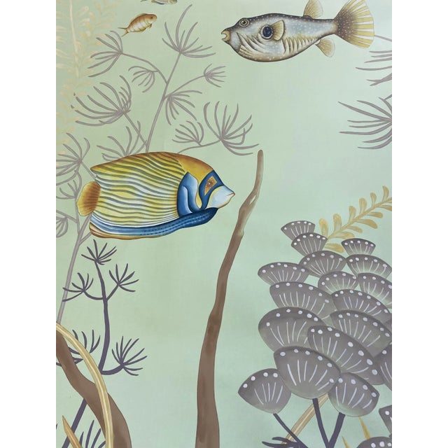 Not Yet Made - Made To Order 36'*100"/Panel *4 Panels, Coral Reef , Sea Fish Wallpaper , a Set of 4 Panels Wallpaper for Kids Room For Sale - Image 5 of 13