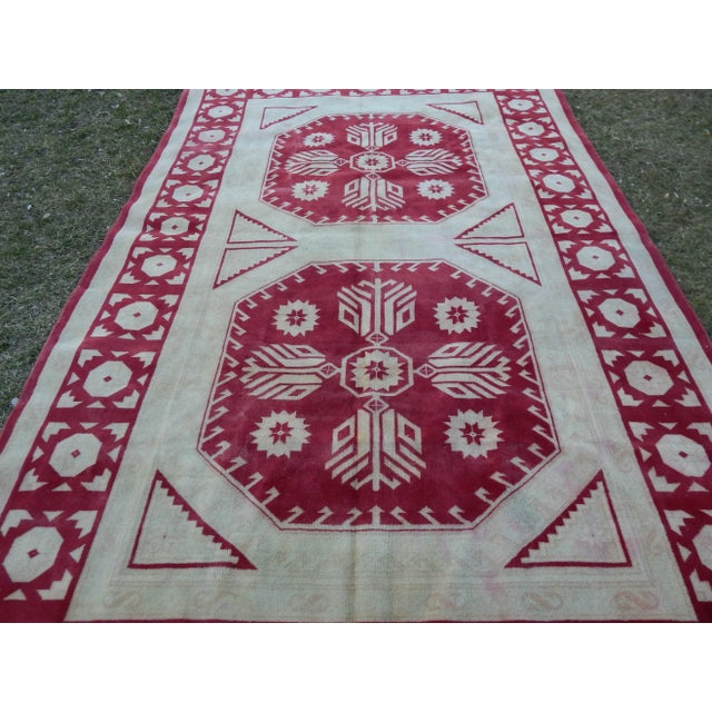 1970s Vintage Turkish Kars Rug 6′6″ × 10′2″ For Sale - Image 5 of 13