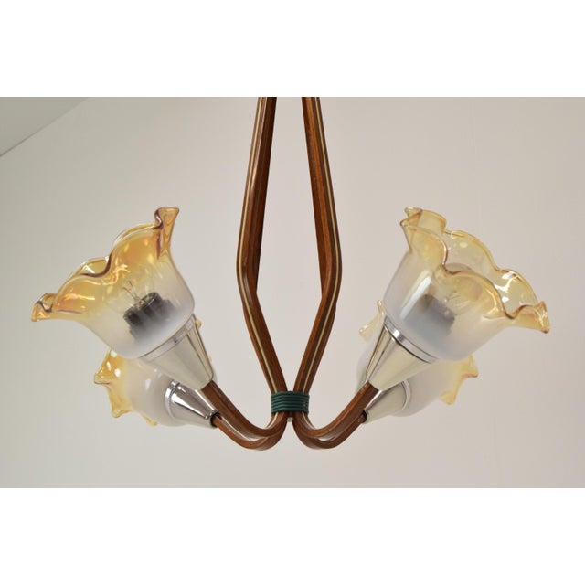 Brown Mid-Century Chandelier, 1960´s For Sale - Image 8 of 18