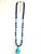 Artisan One-of-a-Kind Gemstone Necklace With Vintage Arizona Turquoise, Lapis Lazuli & Blue Chalcedony For Sale - Image 18 of 18
