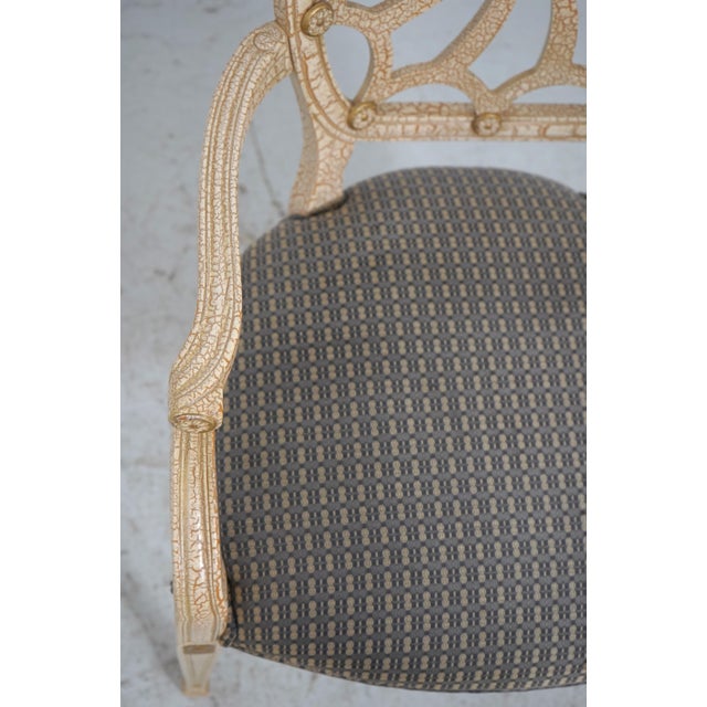 Set of 4 Ello Web Back Crackle Finish Armchairs For Sale In Philadelphia - Image 6 of 18