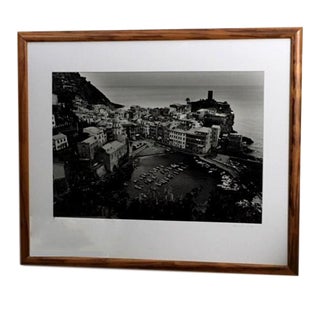 "Vernazza Overlook" Contemporary Photograph by Edward Vliek, Framed For Sale