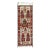 1950s Vintage Tribal Rug in Red, Off-White Background With Pictorial Patterns For Sale
