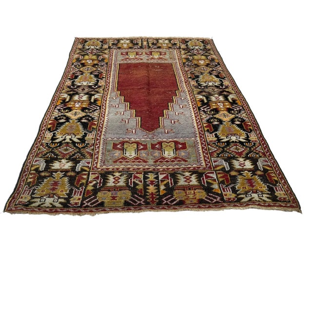 Vintage Turkish Rug, 1940s For Sale - Image 3 of 11