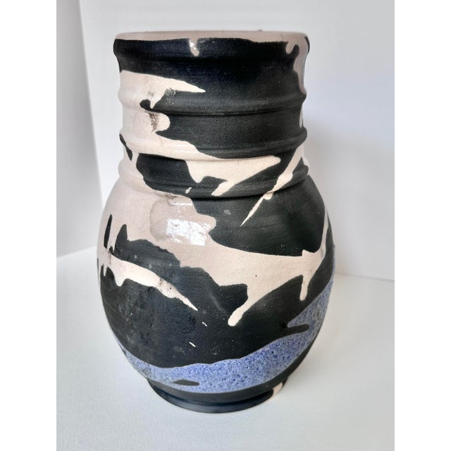 Midnight Tide Large Ceramic Vase - Abstract Pottery For Sale In San Francisco - Image 6 of 6