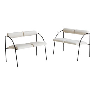 ‘Vienna' Black Metal Settee by Rodney Kinsman for Bieffeplast, Italy 1980s For Sale