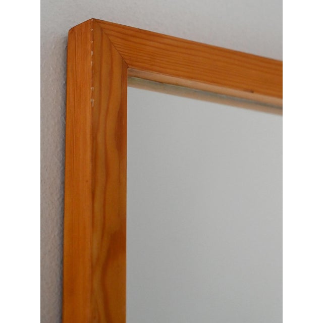 Scandinavian Minimalist Oak Mirror, 1960s For Sale - Image 4 of 6