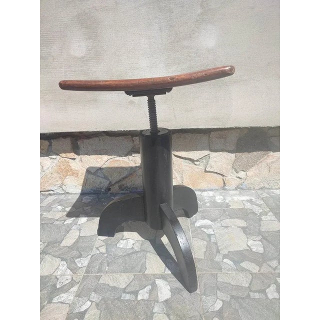 Black Pre-War Wooden Stool, 1890s For Sale - Image 8 of 8