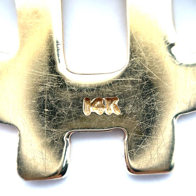 Early 21st Century Vintage 14k Yellow Gold Dollar Sign Money Clip For Sale - Image 5 of 5