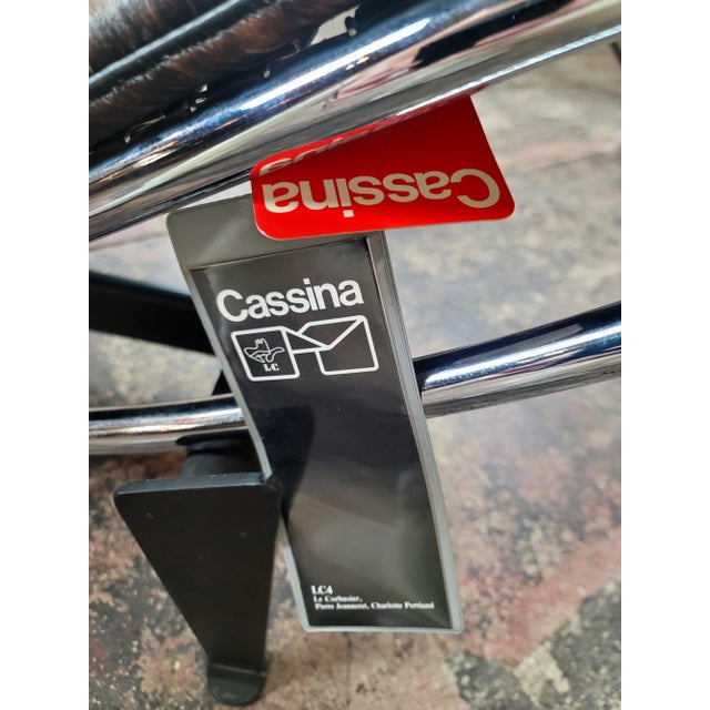 Cassina Lc4 Le Corbusier Chaise Lounge Chair W/ Cow Hyde Leather For Sale - Image 9 of 9