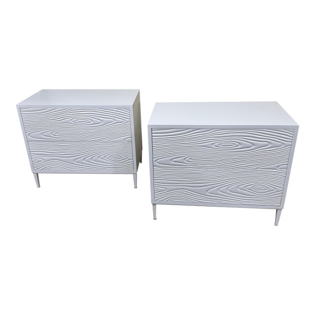 Oly Studio “Tuck” Faux Bois Nightstands- A Pair For Sale