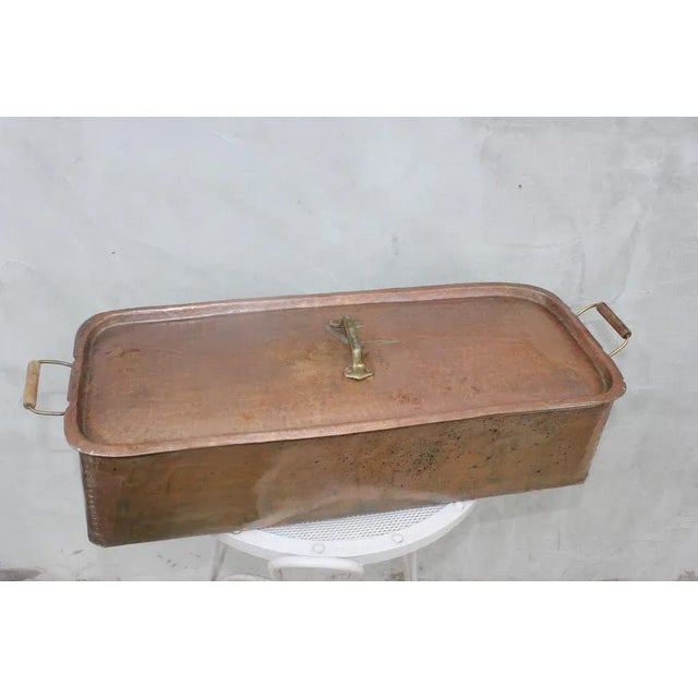 French Copper Fish Poacher with Lid, 1950s For Sale - Image 11 of 11