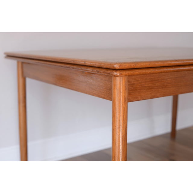 1960s Kurt Ostervig Style Danish Teak Extendable Dining Table With Hidden Leaves For Sale - Image 5 of 13