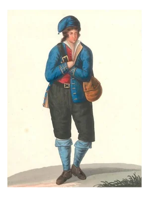 Costume di Zaccanopoli - Watercolor by M. De Vito - 1820 ca. 1820 c.a.