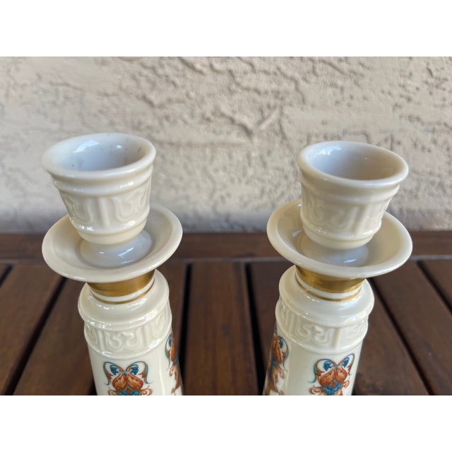 Mid-Century Modern Mid 20th Century Lenox Usa Lido Candlesticks - Pair For Sale - Image 3 of 6