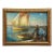 Early 20th-Century Harbor Maritime Pastel Drawing Under Glass For Sale