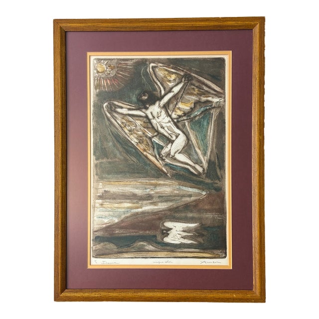 Original Etching: “Icarus” For Sale