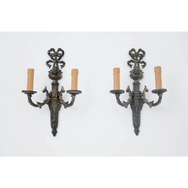 A Wall Lamps, France, 1890 Set of 2 For Sale - Image 3 of 8