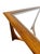 Vintage Lane Silhouette Mid-Century Modern Walnut Side Tables, Pair – Sculptural X-Stretcher Base With Inset Glass Tops For Sale - Image 10 of 12