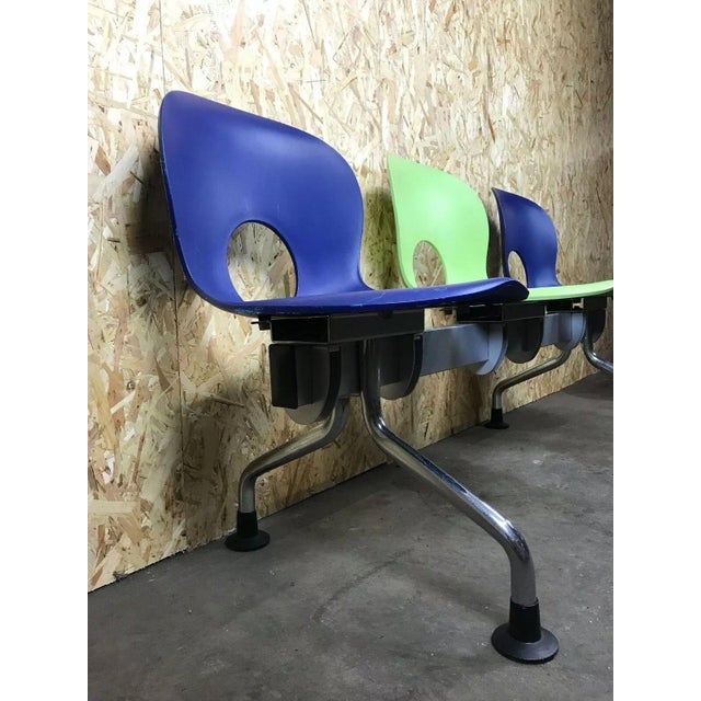 1970s Chrome Olivia 3 Seater Bench by Raul Barbieri for Rexite, Italy, 1970s For Sale - Image 5 of 12