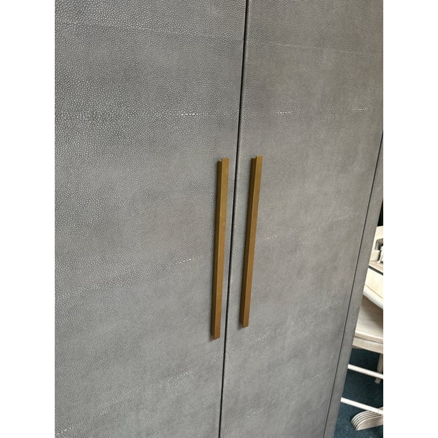 Restoration Hardware Graydon Shagreen Cabinet For Sale In San Francisco - Image 6 of 12