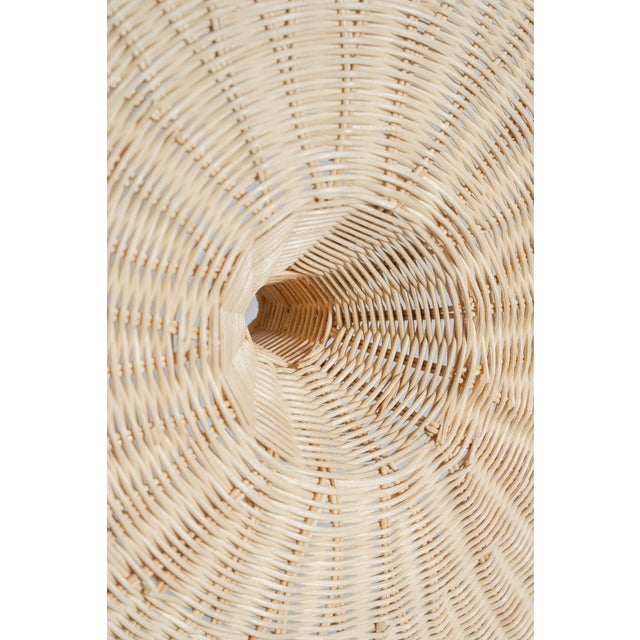 Large Pendant Light in Rattan in the Shape of a Hat For Sale - Image 15 of 15
