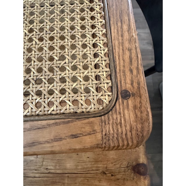 Pair of Antique Oak/Cane Canoe Folding Chairs Circa 1920s For Sale - Image 9 of 16