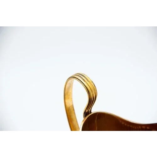 Creamer in Fluted Silver with Gold Trim For Sale - Image 3 of 5