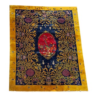A Must See Antique Unusual Art Deco Chinese Rug For Sale