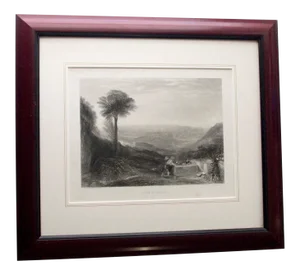 Early 19th Century "Orvieto, Italy" Engraving by J.M.W. Turner, Framed
