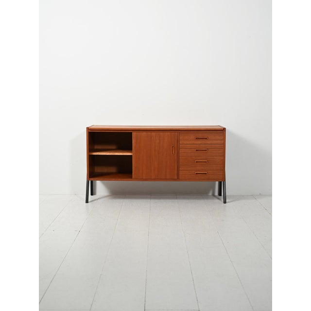 1960s Small Two-Tone Scandinavian Sideboard, 1960s For Sale - Image 5 of 13