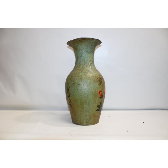 Peony Vase Papier-Mâché Floral For Sale - Image 11 of 12