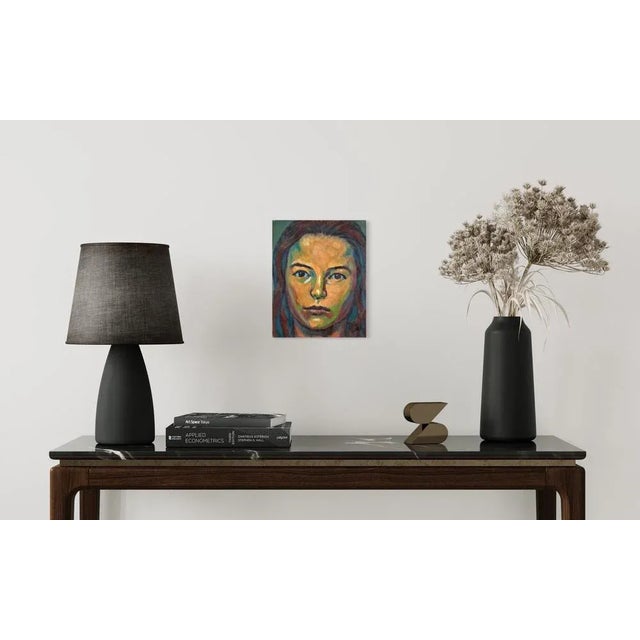 Modern Gabino Rey Santiago, Portrait, 1958, Mixed Media on Paper For Sale - Image 3 of 5