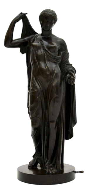 Large Neoclassical French Bronzse Robed Lady, 1880