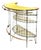 Mid-Century Modern Curved Iron and Glass Bar with Yellow Glass Top, Italy, 1950 For Sale