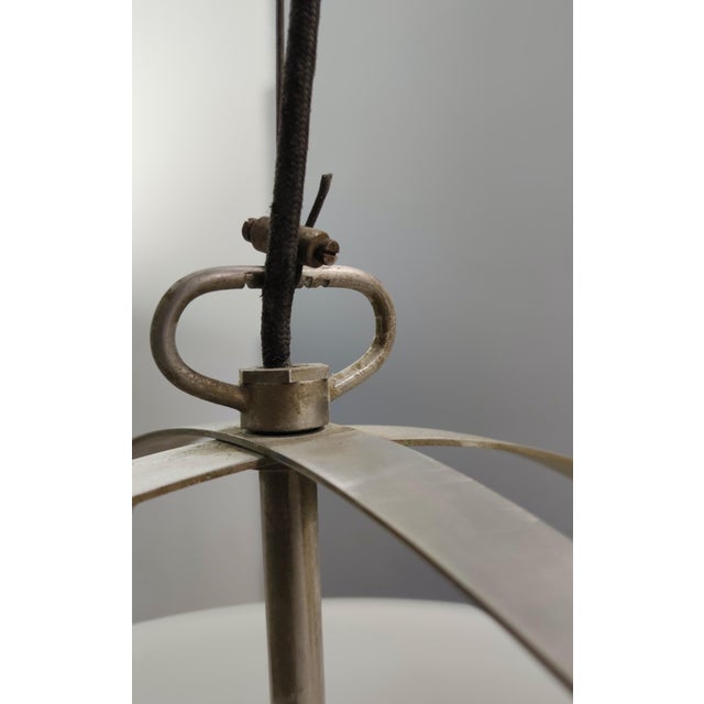 Large White Hanging Lamp attributed to Vico Magistretti for Artemide, 1962 For Sale - Image 6 of 8