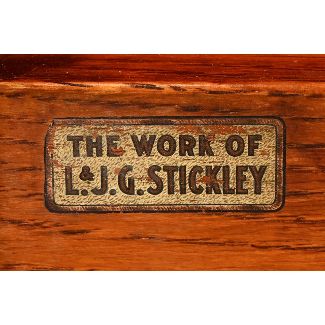 L. & J. G. Stickley Antique Mission Oak Arts & Crafts Rocking Chair, Circa 1910 For Sale - Image 12 of 13